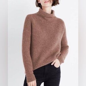 Madewell Southfield Mockneck Sweater-Tan